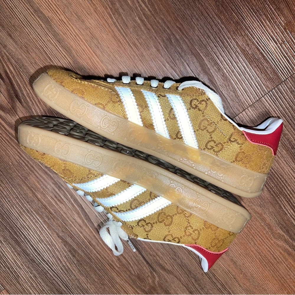 Gucci Adidas Brown and Red Sneakers - Picture 10 of 13